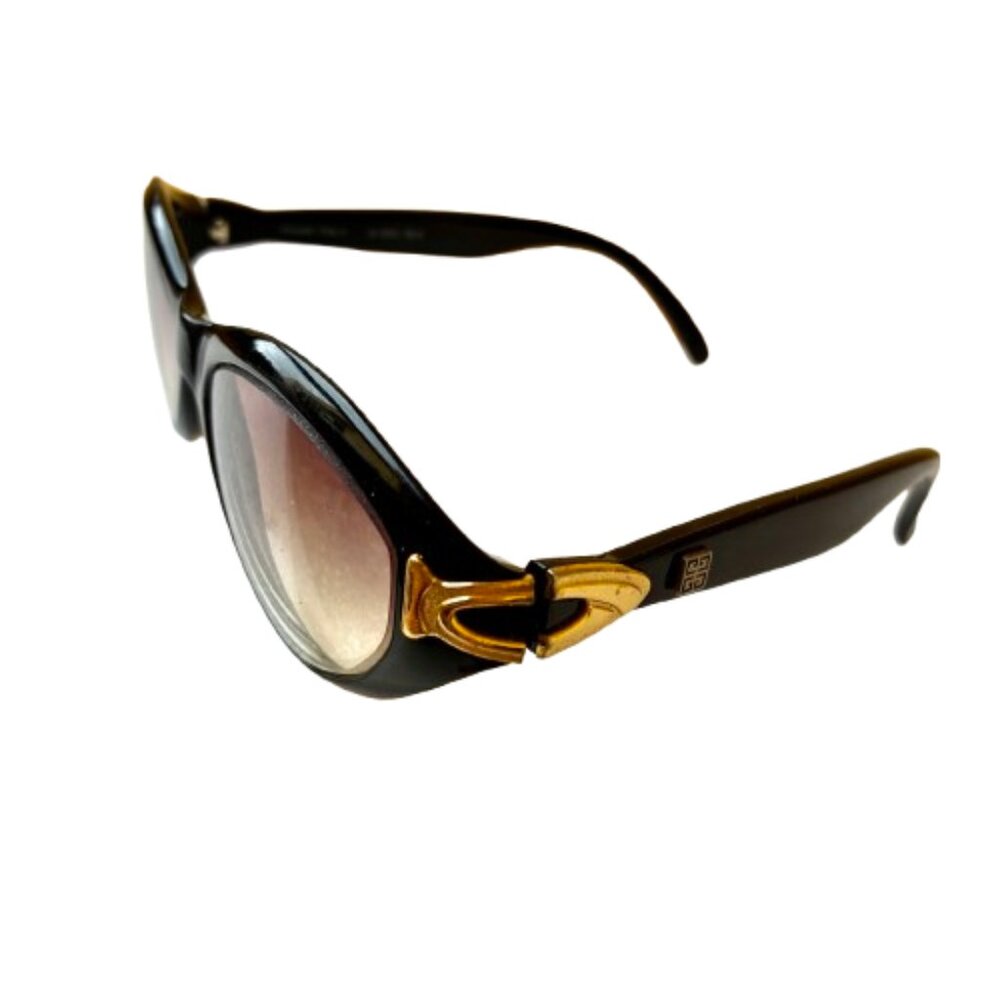 Givenchy Eyeglass Frames Only Black With Gold Log… - image 3